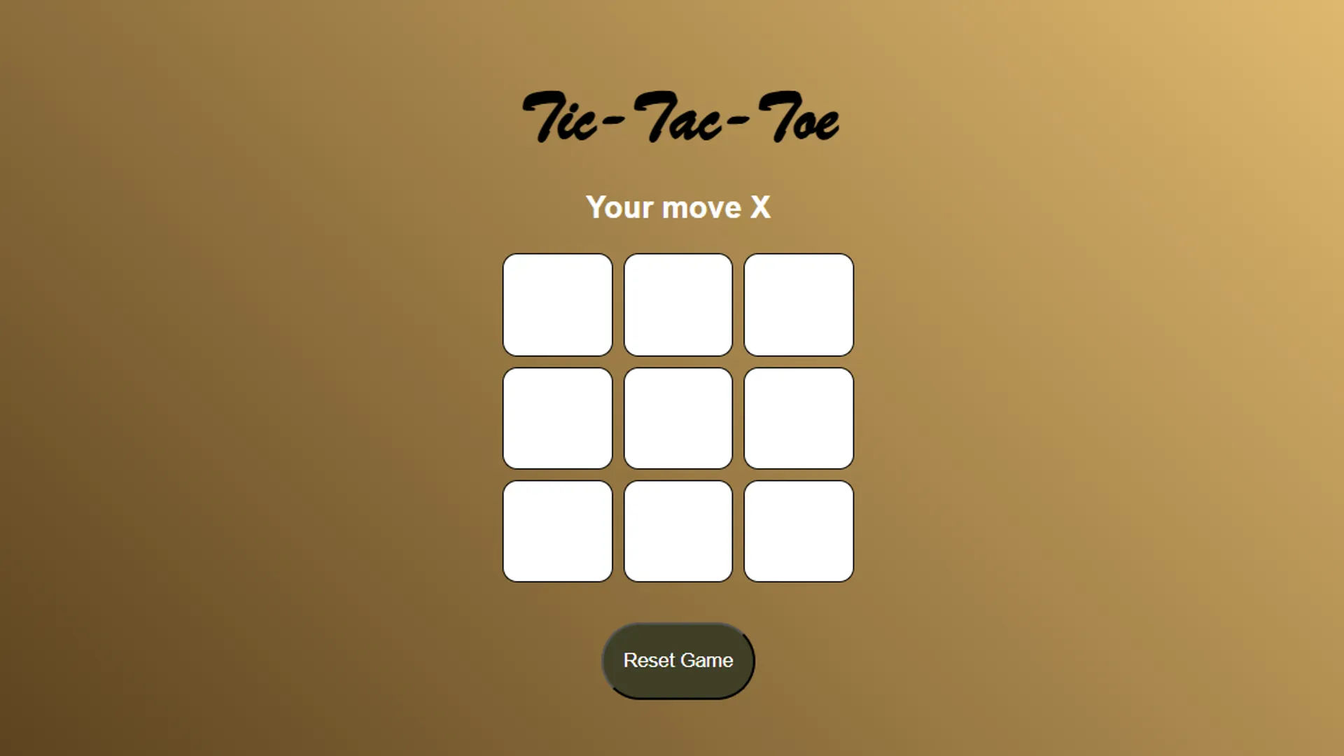 simple tic tac toe game